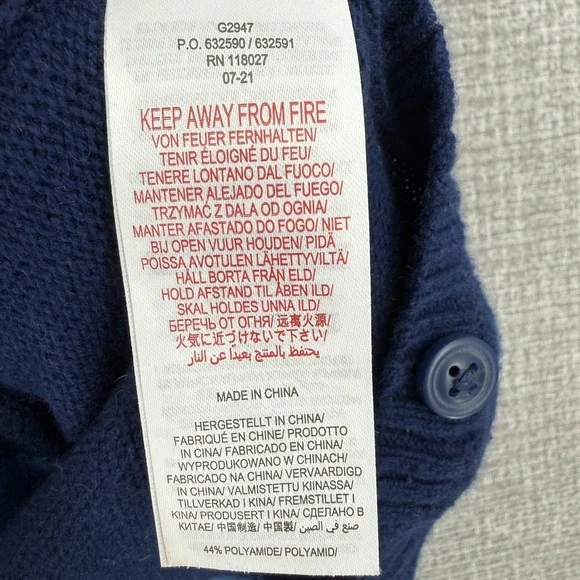 Mini Boden Cape Sweater Girls M Blue Hooded Striped Fringe Rainbow Pony - Picture 8 of 13